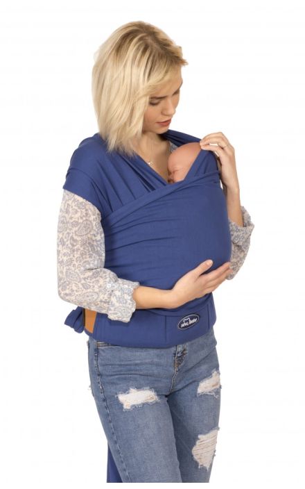 Wrap elastic cu suport lombar albastru SeviBebe 