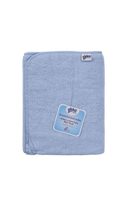 Prosop bumbac organic Blue 75x150cm XKKO 