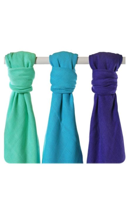 Set 3 museline din bambus 70x70cm Ocean Mix XKKO 