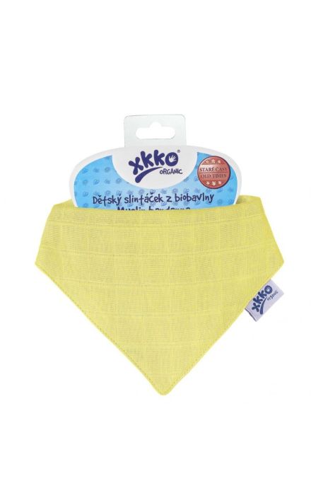 Esarfa din bumbac organic Wax Yellow XKKO 