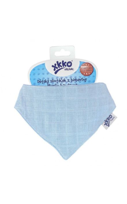 Esarfa din bumbac organic Sky Blue XKKO 