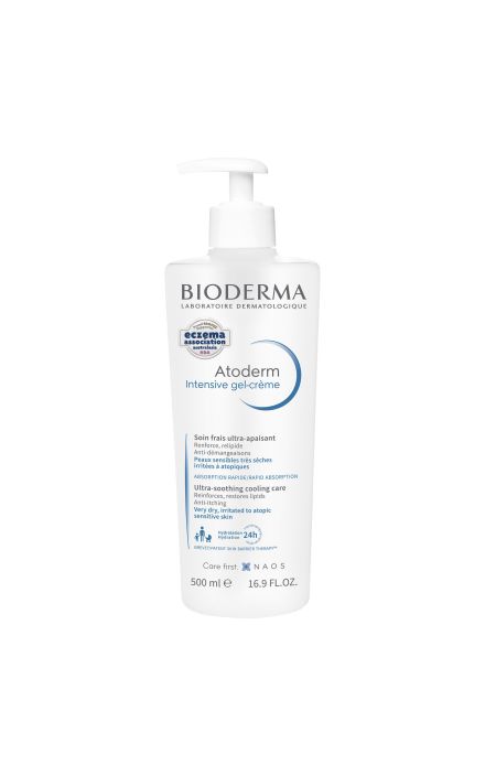 Bioderma, Atoderm Intensive, Ultra-linistitoare, Gel Crema, Pentru fata si corp, 500 ml 