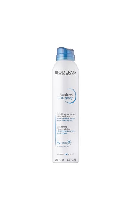 Bioderma, Atoderm SOS Spray, Fara parfum, Impotriva mancarimii, Spray de ceata, Pentru fata si corp, 200 ml 