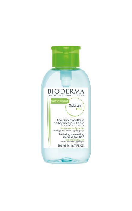 Bioderma, Sebium H2O, Ingrediente active, Purificante, Apa micelara, Pentru ten mixt cu gras, 500 ml 
