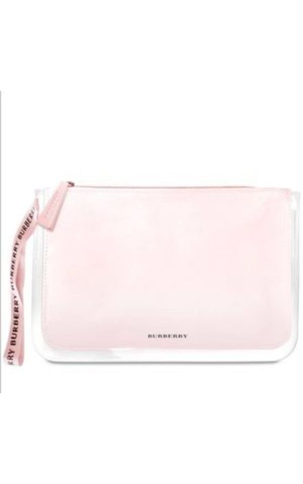 Burberry, Textile Makeup Bag, Pink 