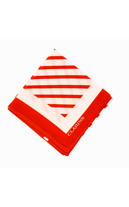 Clarins, Esarfa Textila, Rosu/Alb, Pentru Femei 