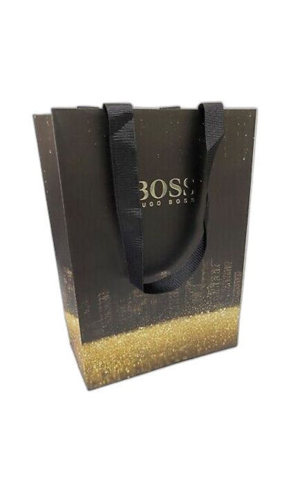 Hugo Boss, Boss, GWP Cardboard Bag, Black, 25 x 18 x 9 cm 