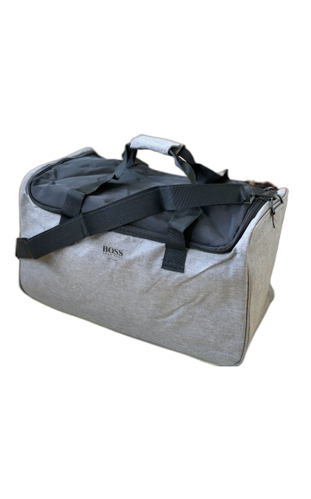 Hugo Boss, Polyester, Textile Bag, Gym, Grey, For Men 