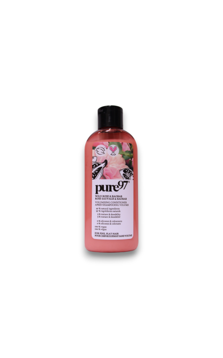 Pure97, Rose & Baobab, Sampon de par, pentru  Volum, 200 ml 