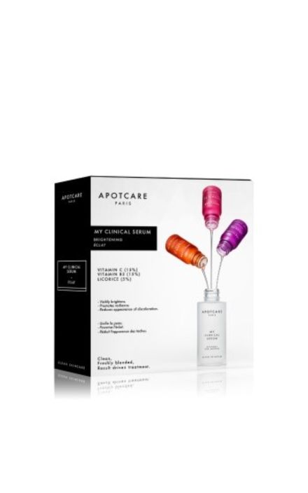 My Clinical Serum Set Apotcare: Vitamin C, Vitamin C, Brightening, Serum, For Face, 10 ml + Vitamin B3, Vitamin B3, Anti-Redness, Serum, For Face, 10 ml + Licorice, Alcohol-Free, Anti Spot, Day & Night, Serum, For Face, 10 ml 