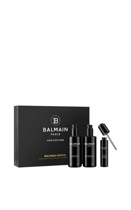 Set Balmain Professionnel pentru barbati - Balsam de Par, Bodyfying, 250 ml + Sampon de Par, Bodyfying, 250 ml + Tratament, Lotiune Scalp pentru Stimularea Cresterii Parului, Leave-In, 50 ml 