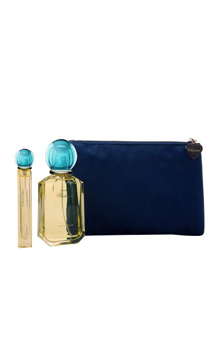 Chopard Set Happy Lemon Dulci, Apa de Parfum, 100 ml + Apa de Parfum, 10 ml, Textile Makeup Bag, pentru Femei 