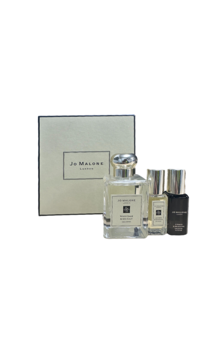 Set Jo Malone,Apa de Colonie, Salvie de lemn si sare de mare , 50 ml + Chiparos & Vita de Vie Intens 9 ml + Lamaie verde, busuioc si mandarine 9 ml, unsex , *Miniatura 