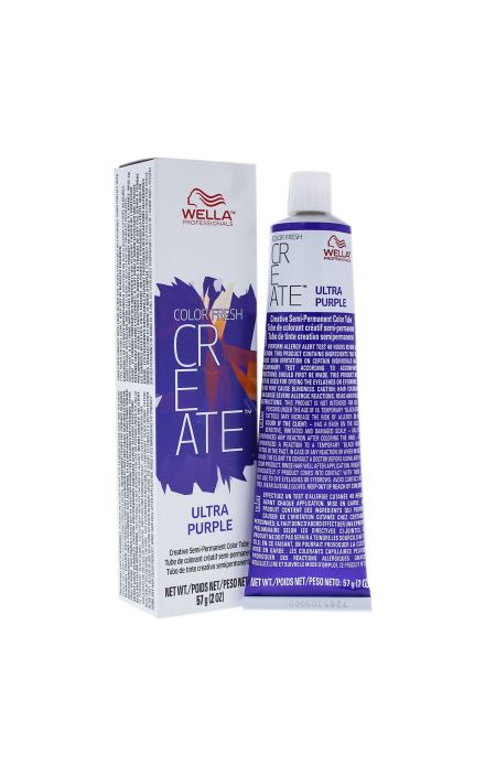 Wella Professionals, Color Fresh Create, Ammonia-Free, Semi-Permanent Hair Dye,  Ultra Purple, 60 ml 