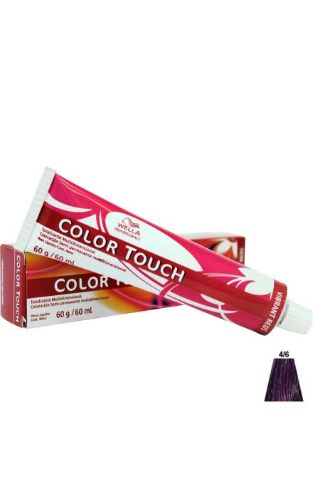 Wella Professionals, Color Touch, Ammonia-Free, Semi-Permanent Hair Dye, 4/6 Medium Violet Brown, 60 ml 