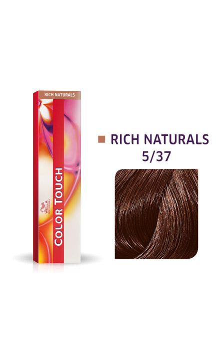 Wella Professionals, Color Touch, Ammonia-Free, Semi-Permanent Hair Dye, 5/37 Light Chestnut Golden Brown, 60 ml 
