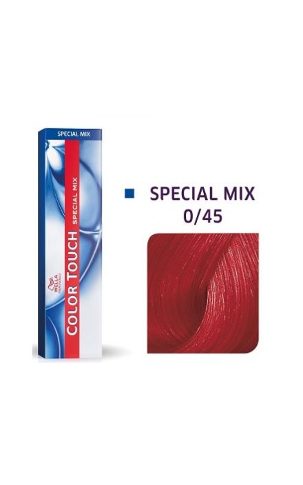 Wella Professionals, Color Touch Special Mix, Ammonia-Free, Semi-Permanent Hair Dye, 0/45 Red Mahogany, 60 ml 