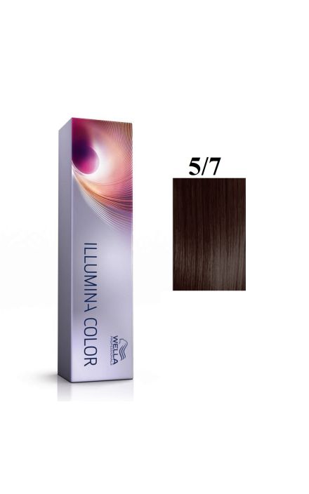 Wella Professionals, Illumina Color, Permanent Hair Dye, 5/7 Light Chestnut Brown, 60 ml 