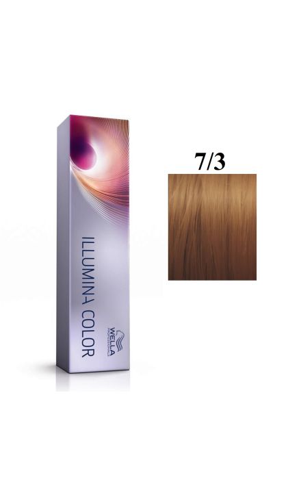 Wella Professionals, Illumina Color, Permanent Hair Dye, 7/3 Golden Medium Blond, 60 ml 