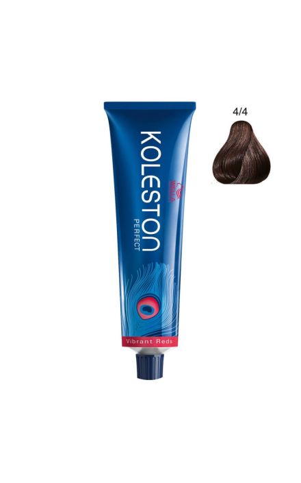 Vopsea de par permanenta, Wella Professionals, Koleston Perfect, 4/4 Saten mediu Roscat, 60 ml 
