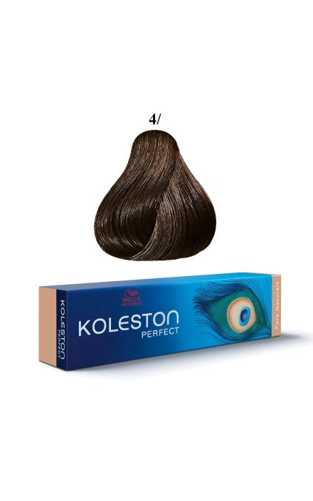 Vopsea de par permanenta, Wella Professionals, Koleston Perfect,  4/ Saten mediu, 60 ml 