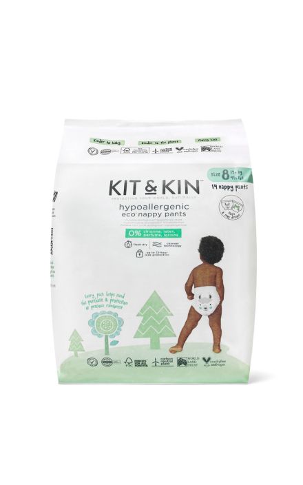 Scutece Hipoalergenice Eco Kit&Kin Chilotel YP2, Marimea 8, 19 kg+, 14 buc 