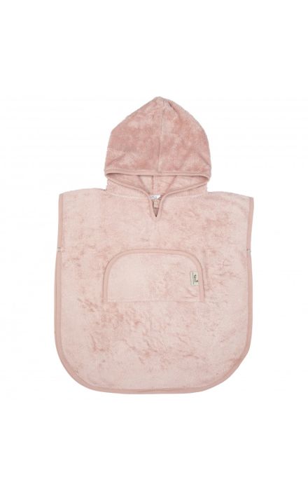 Poncho Copii din Bambus cu Anchior si Capsa Misty Rose Roz