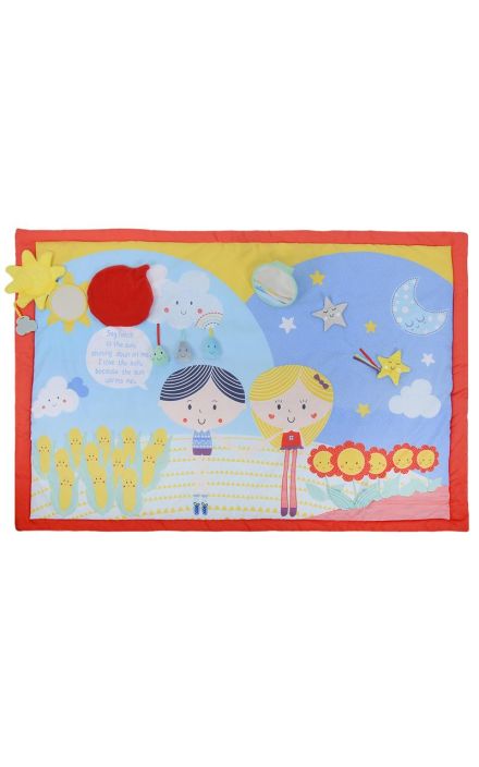 Salteluta de Joaca cu Fata Dubla  "Say Hello" Multicolor