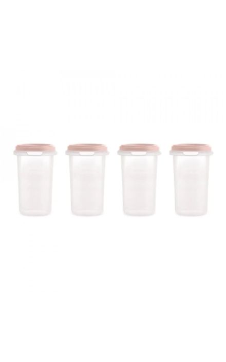 Set 4 recipiente gradate Miniland Terra Blush 330 ml Roz