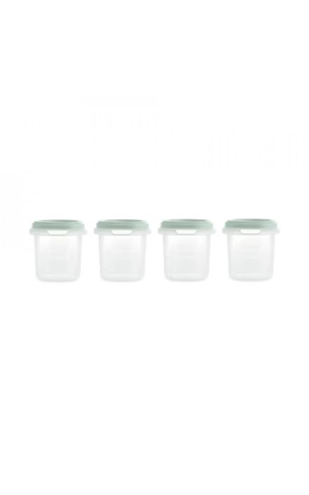 Set 4 recipiente gradate Miniland Mint 200 ml Verde