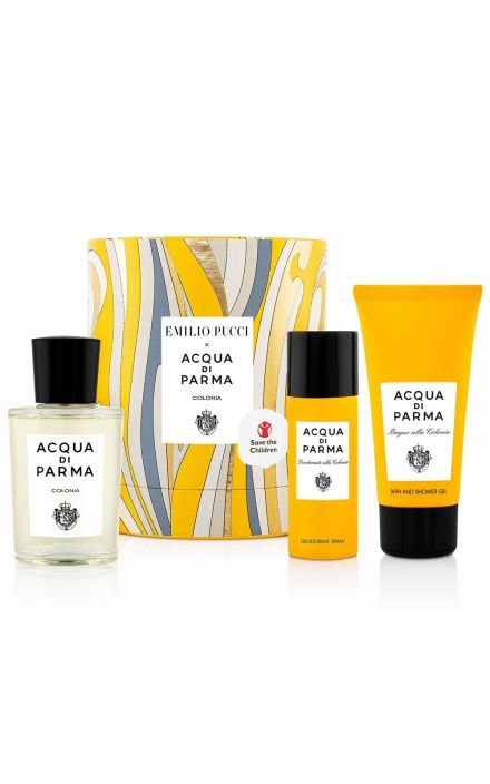 Set Acqua di Parma: Blu Mediterraneo Arancia di Capri, Apa De Toaleta Unisex, 75 ml + Blu Mediterraneo Arancia di Capri, Body Lotion, All Over The Body, 50 ml + Blu Mediterraneo Arancia di Capri, Cleansing, Shower Gel, For All Skin Types, 40 ml 