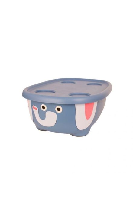 Set caserole hrana cu capac Bentomals To Go Elefantel Albastru