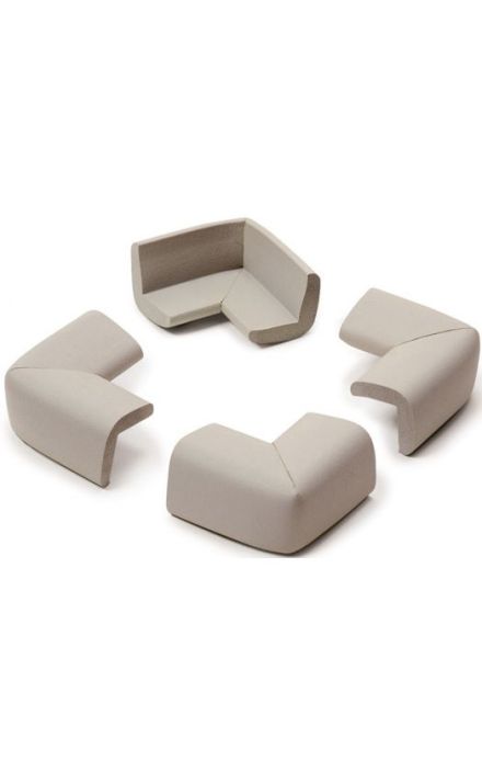 Set Protectii din Spuma Moale pentru Colturi Prince Lionheart Bej Bej