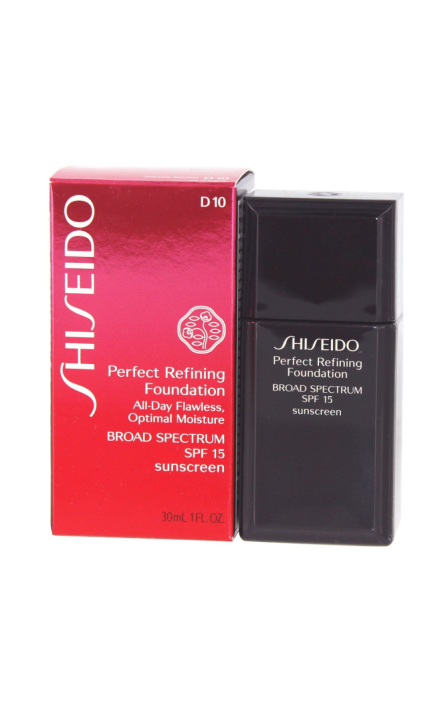 Shiseido, Perfect Refining, Moisturizing, Liquid Foundation, D10, Golden Brown, SPF 15, 30 ml 