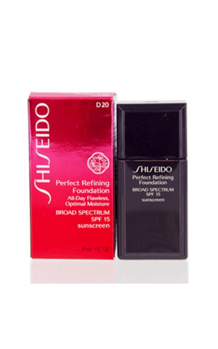Shiseido, Perfect Refining, Moisturizing, Liquid Foundation, D20, Rich Brown, SPF 15, 30 ml 