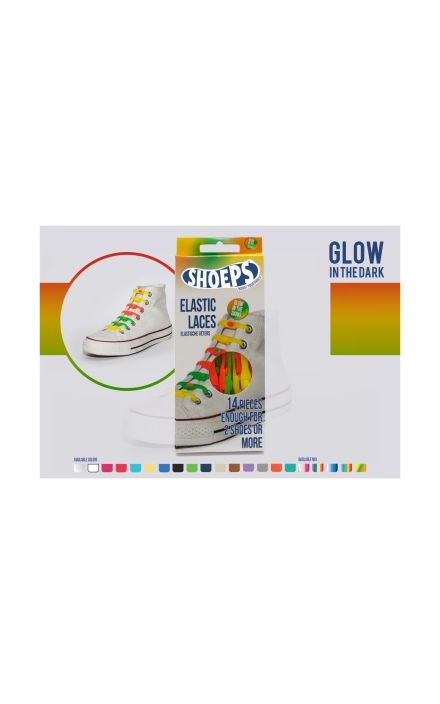 Sireturi Elastice Glow in the Dark 14 buc Multicolor