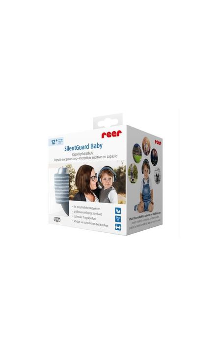 Casti antifonice pentru bebelusi, ofera protectie auditiva, SNR 25, albastre, 12+ luni, Reer SilentGuard Baby Boy 53063 Bleu