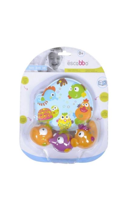 Set carticica si 3 jucarii de baie Lumea Subacvatica ESCABBO 37040 Multicolor