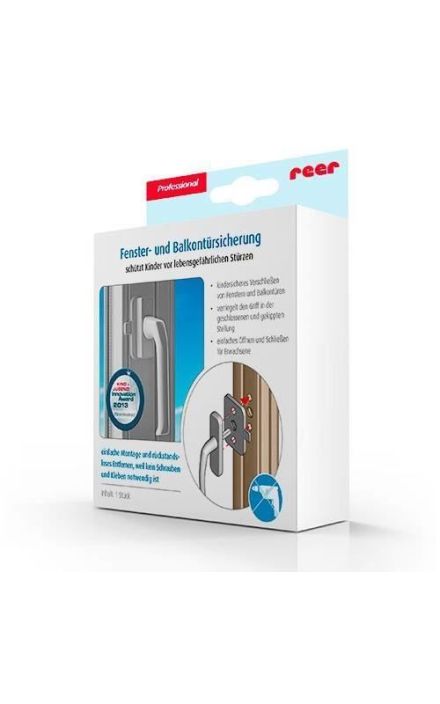 Siguranta pentru usi de balcon si ferestre, fara gaurire sau lipire, alba, Reer WinLock 70010 Alb