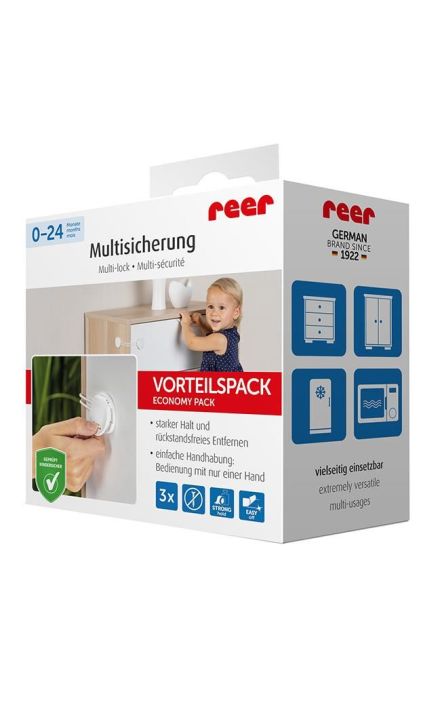 Pachet economic 3 Sigurante cu utilizare multipla REER 72040 Alb