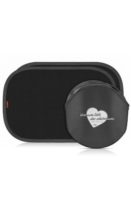 Set 2 parasolare auto cu lipire fara ventuze TravelKid Sun Pure Reer 86121 Negru