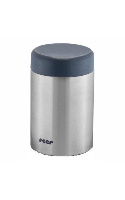 Cutie termica pentru mancare bebelusi, otel inoxidabil pur vidat, 300 ml, Reer Pure 90408 Gri