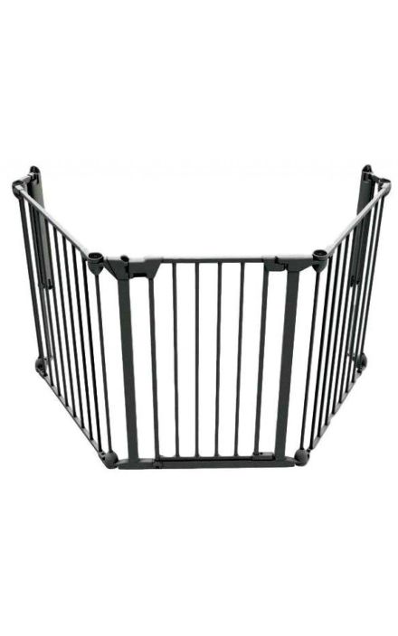 Tarc de siguranta modular cu 3 panouri, metal negru, Noma N93491 Negru