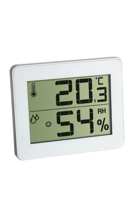 Termometru si Higrometru digital de camera extra-plat alb TFA 30.5027.02 Alb