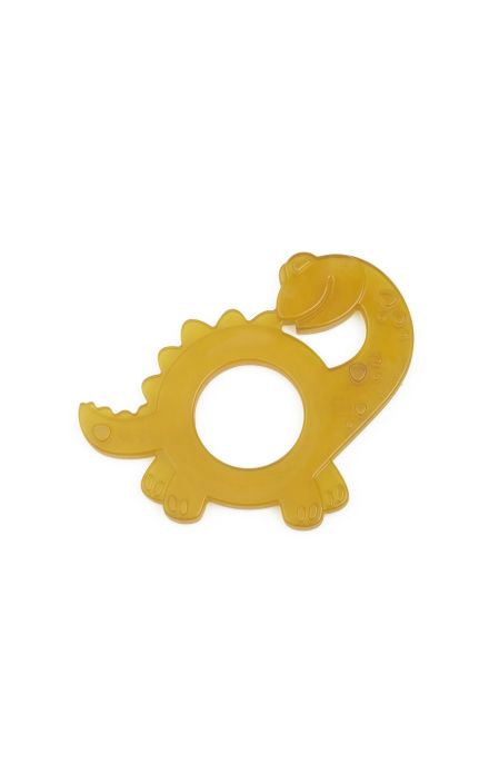 Inel pentru dentitie din cauciuc natural BIO, dinozaur, Grunspecht 639-V1 Galben