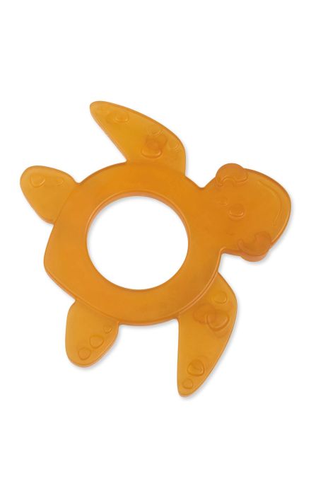 Inel pentru dentitie din cauciuc natural BIO, broasca testoasa, Grunspecht 639-V2 Galben