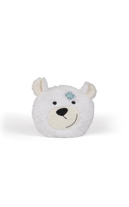 Pernuta termica anticolici cu samburi de cirese si husa detasabila si lavabila, Urs polar, Gruenspecht 373-00 Alb