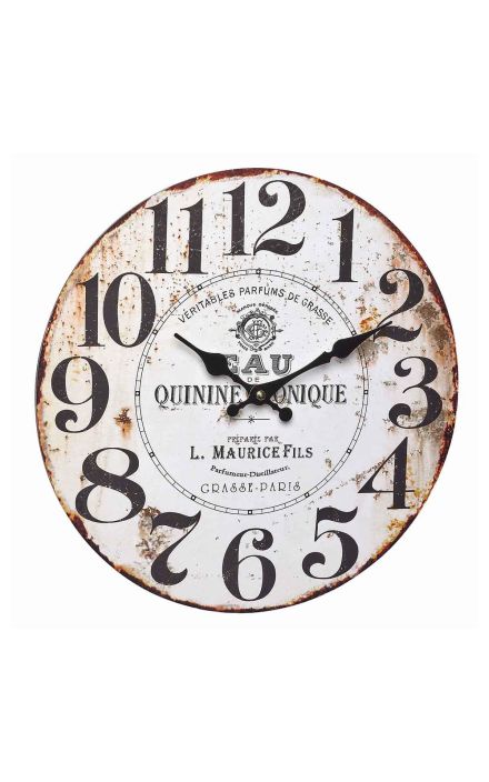 Ceas analog de perete din MDF, design VINTAGE, Quinine Tonique, TFA 60.3045.10 Multicolor