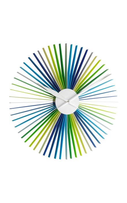 Ceas de perete analog XXL, colorat, creat de designer, model DAISY, multicolor, TFA 60.3023.30 Multicolor