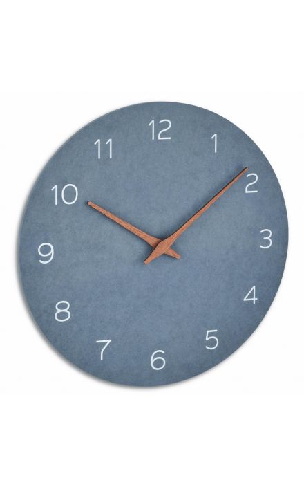 Ceas silentios de precizie din lemn, analog, de perete, design minimalist, albastru, TFA 60.3054.06 Albastru
